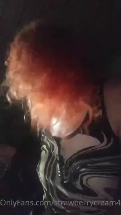 New lipstick smoking fetish video flashing my titties showing my ass 