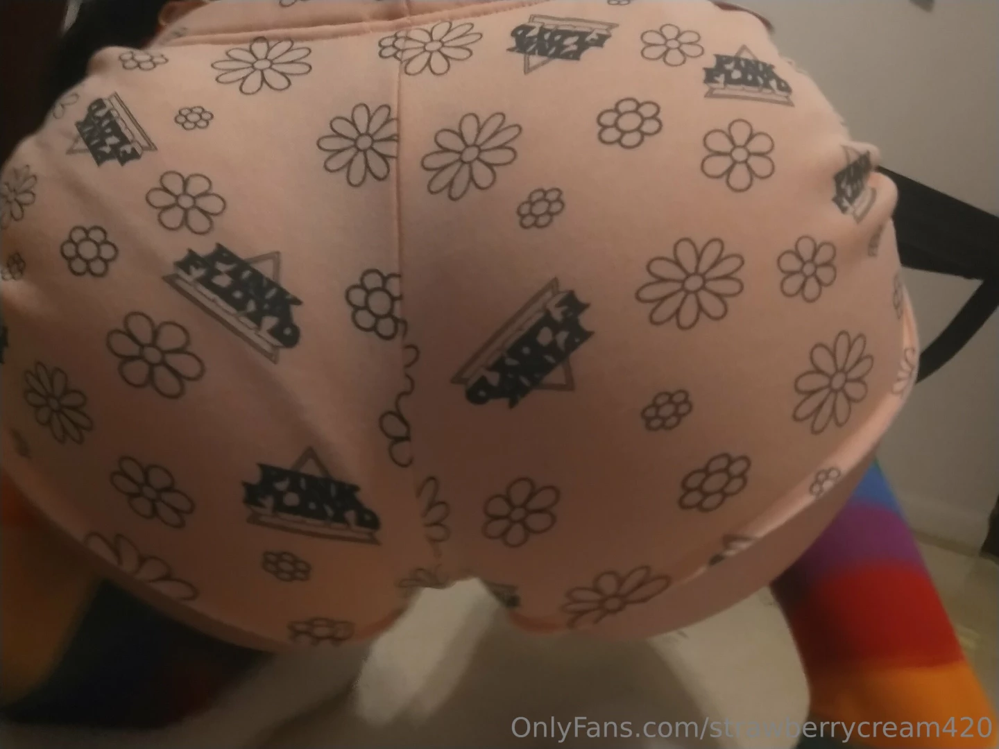 Tryna show off my rainbow outfit fuckin love pink floyd thigh highs part 1 