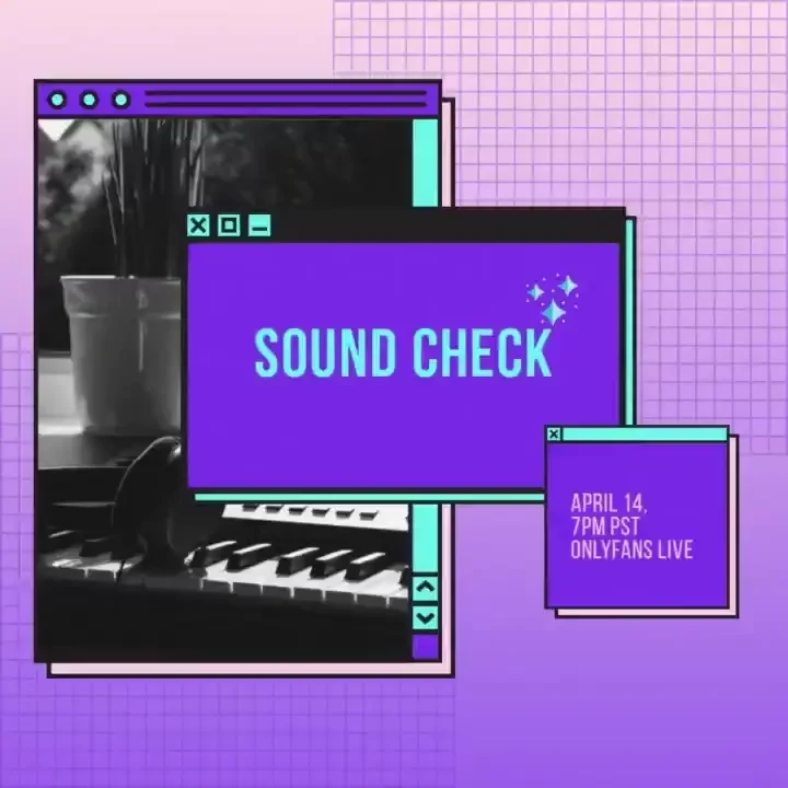 Sound check tune in this wednesday as i go live for the first time 