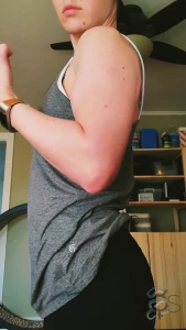 Sweaty and flexing part 1