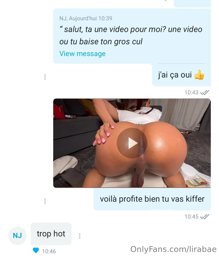 Envoie moi un message si tu la veux l anus bien dilat avec mon gros 