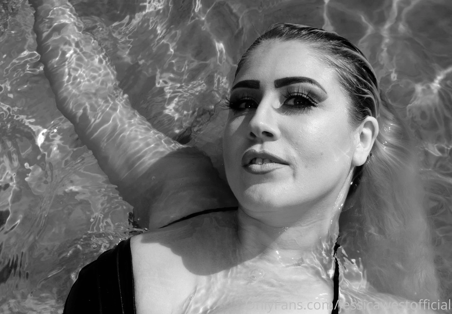 Black and white pool edit unlock for topless shot 