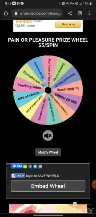 Three spins both winning some of the best prizes on the wheel send a 5 
