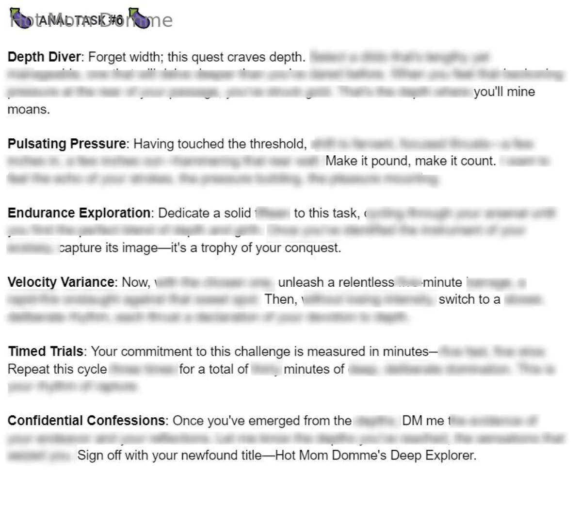 Anal task 6 this one will focus on going deep deep impact the 