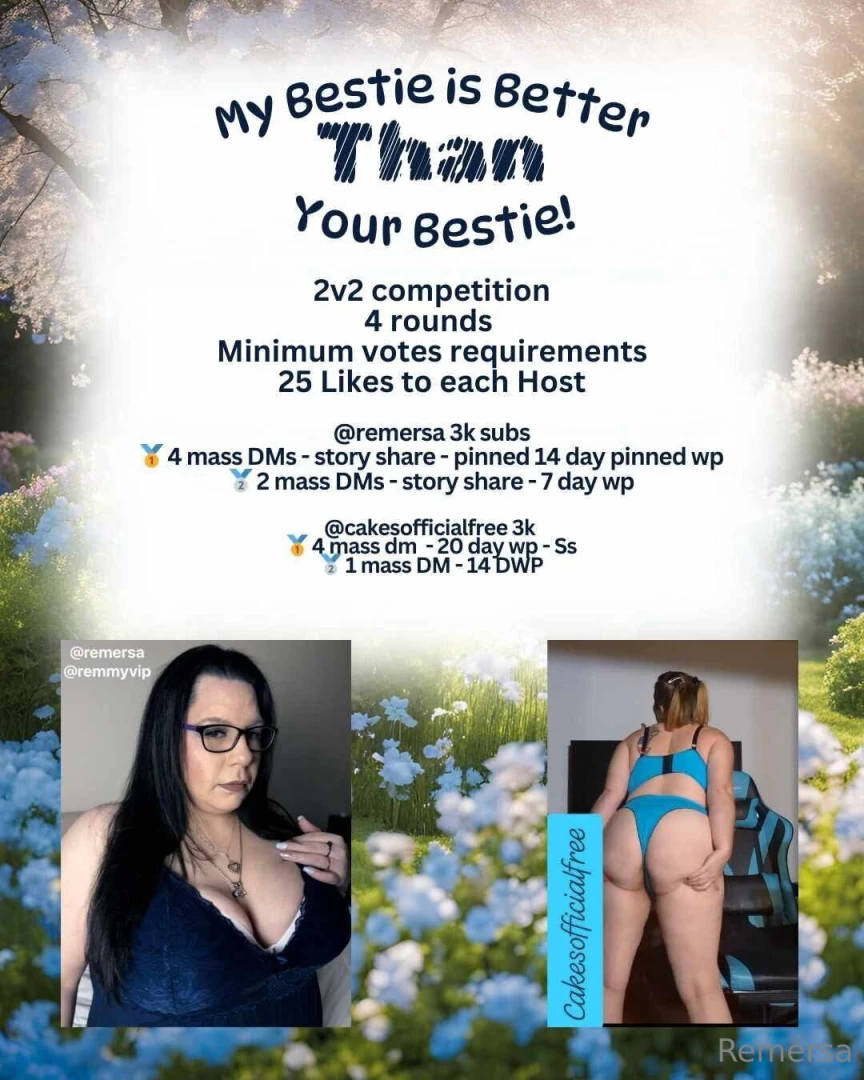 My bestie is better than your bestie 2v2 competition 4 rounds minimum 