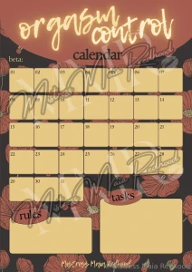 The june orgasm control calendar is here and it s in full bloom