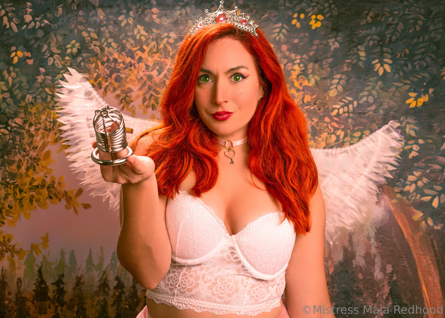 Rub the chastity cage and the fairy godmother will grant you three 