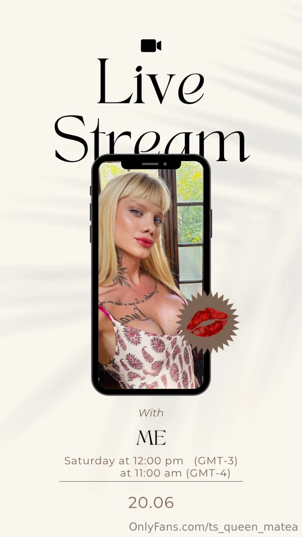 I look forward to seeing you all on my stream sweeties 