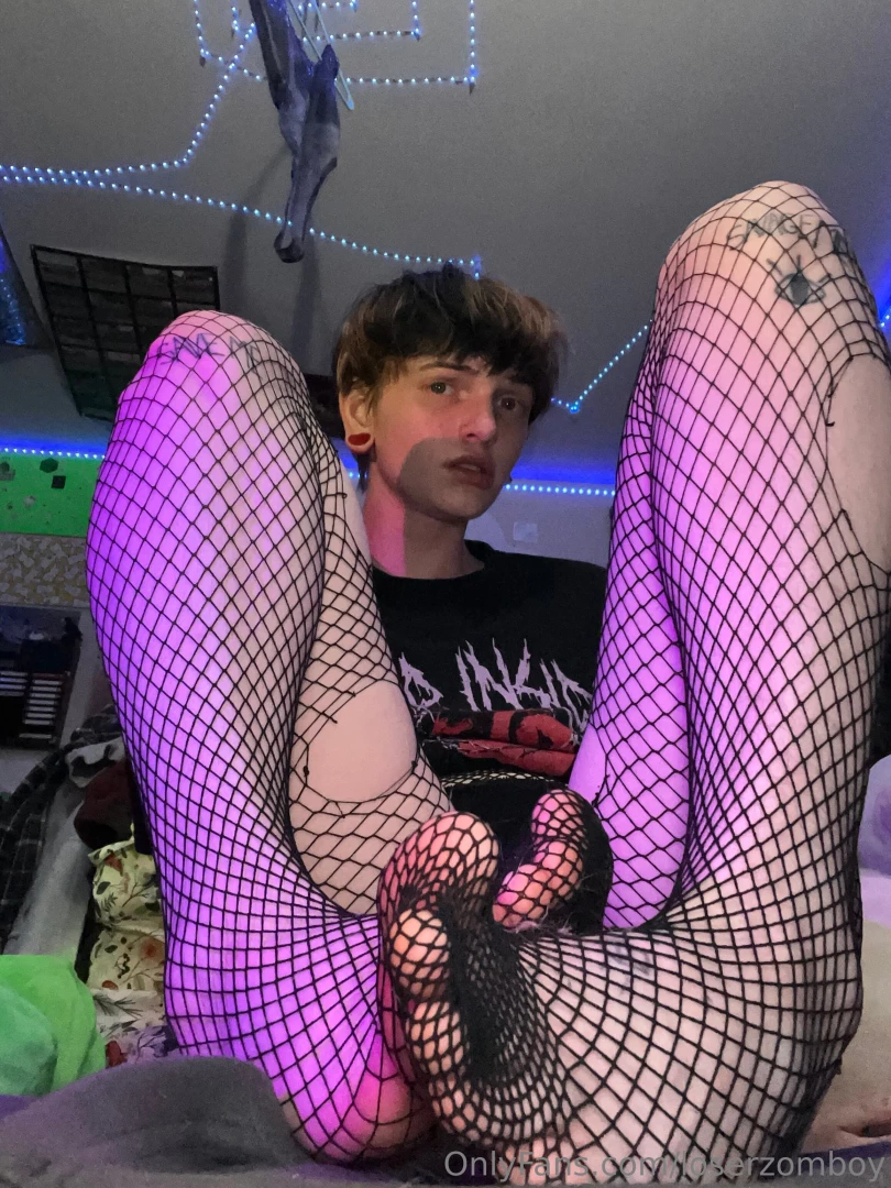 Shy emo boy showing hole part 1 