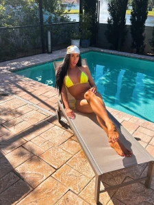 It was a beautiful day to sit by the pool and work on my tan