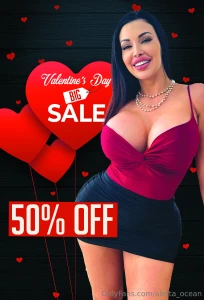 Valentine s day sale on my vip page onlyfans com alettaoceanxxxx