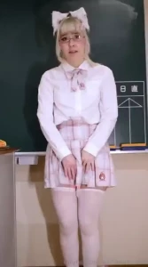 Monday back to studying this slut secretly enjoyes showing off herself