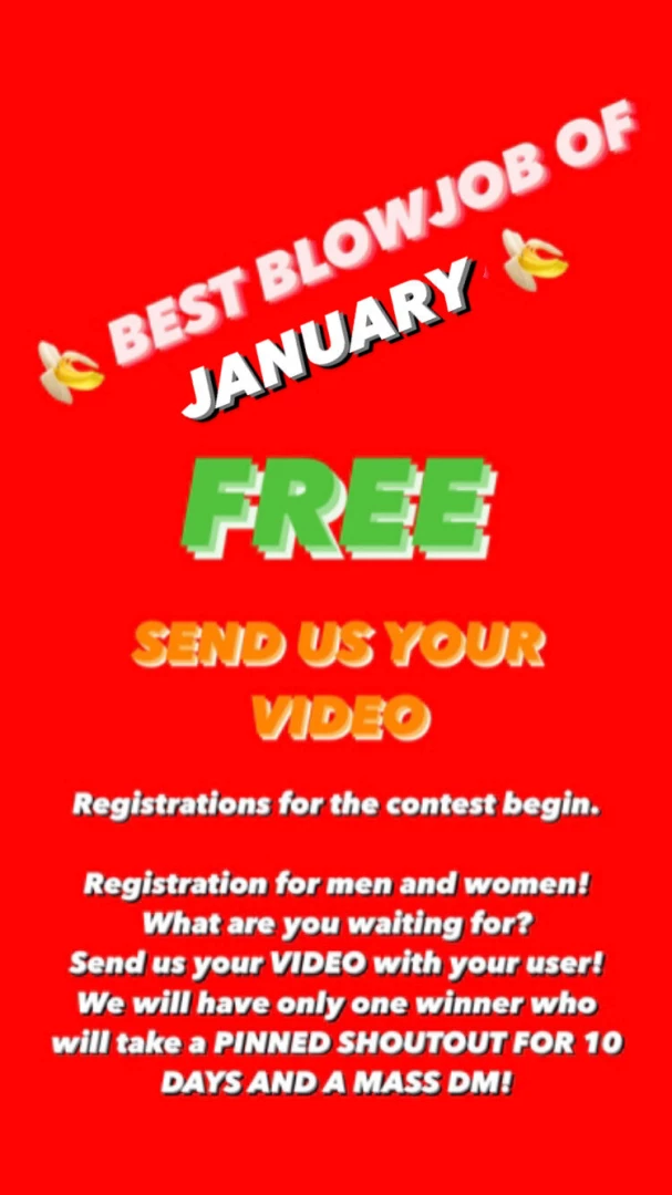 Best blowjob of january free we accept real or dildo blowjob 