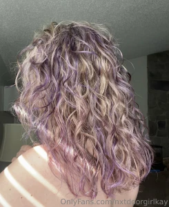 So got my hair highlighted blonde and purple part 1
