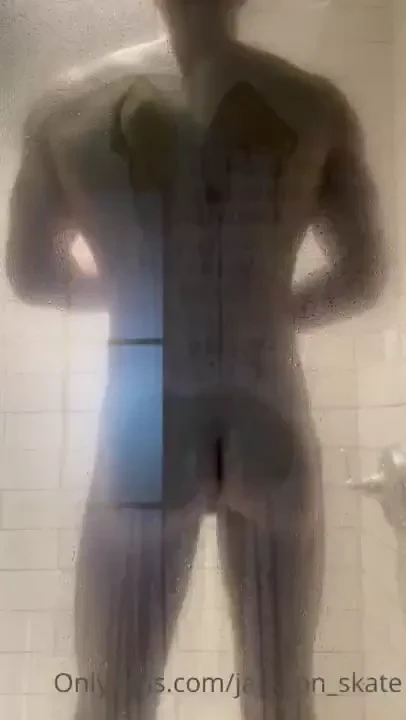 Shower time with jackson showing that fat cock and nice sexy ass in 