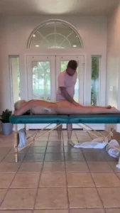 New video my masseuse came over to give me a massage and he was