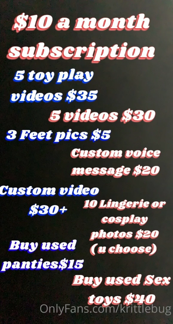 Dm me and let me know what u would like bae 