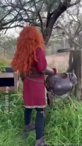 Just a short dress down from my armor set figured a strong warrior gal part 1