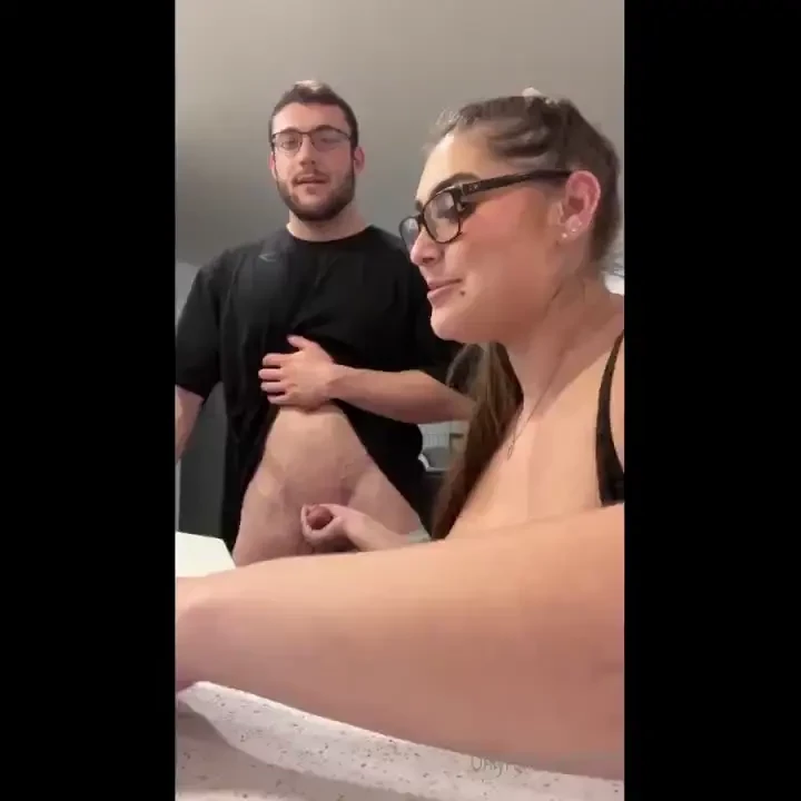 Giving a naughty bts handjob blowjob to my assistant while filming a 