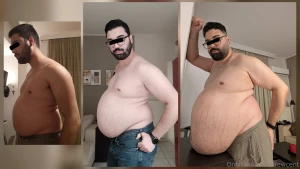 If you see this you gotta double the size of my belly again