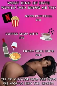 Let me know what kind of date you would offer me to see how i would