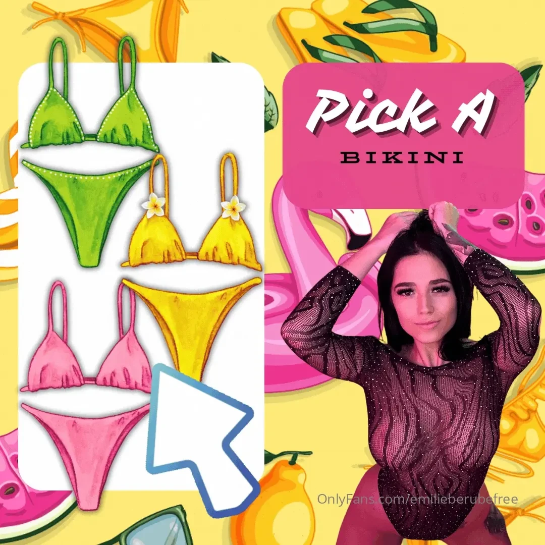 Tip 10 and choose a bikini color to win one of those prize 6 months 