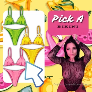 Tip 10 and choose a bikini color to win one of those prize 6 months