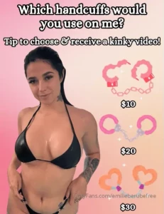 Choose a pair of handcuffs and tell me your kink