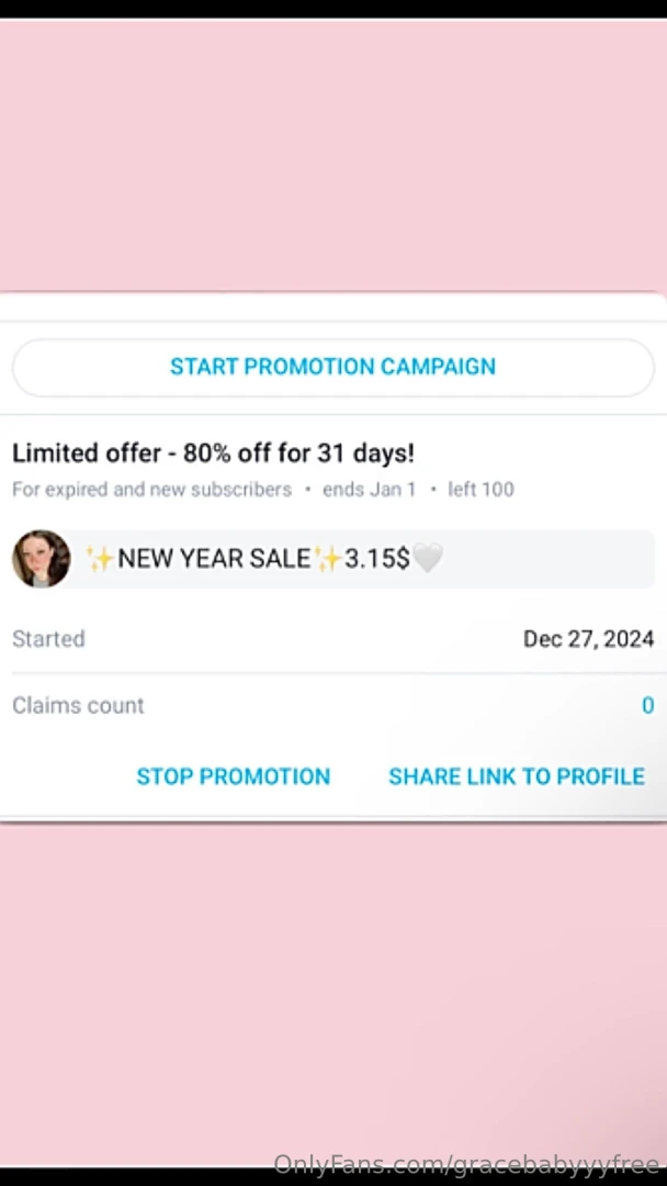 Happy 2025 my vip page is 80 off 3 until january 1st gracebabyyyyyy 