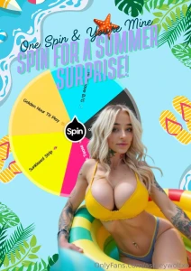Naughty beach babe spin i ve got a sexy summer game just for you wanna