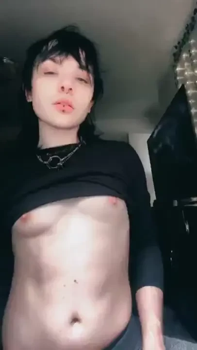 Smoking and teasing fyp ftm goth trans femboy tboy tdick transboy 