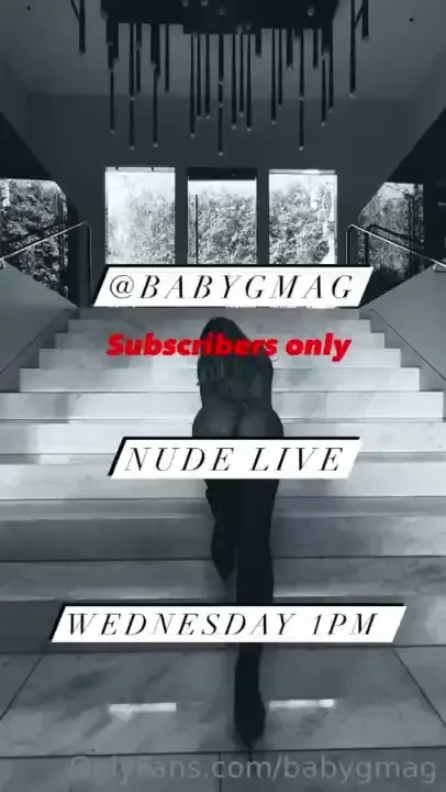 Nude live here on babyg tomorrow 1pm pst 