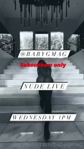 Nude live here on babyg tomorrow 1pm pst
