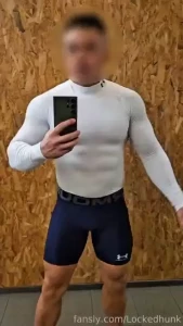 Rich daddy requested me to flex in my sweaty gym gear before our hot