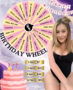 It s my special day in honor of my birthday i m giving you a chance to