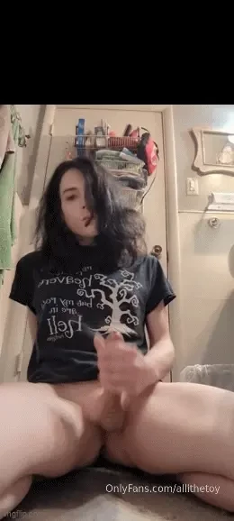 Cleaning up like a good girl 