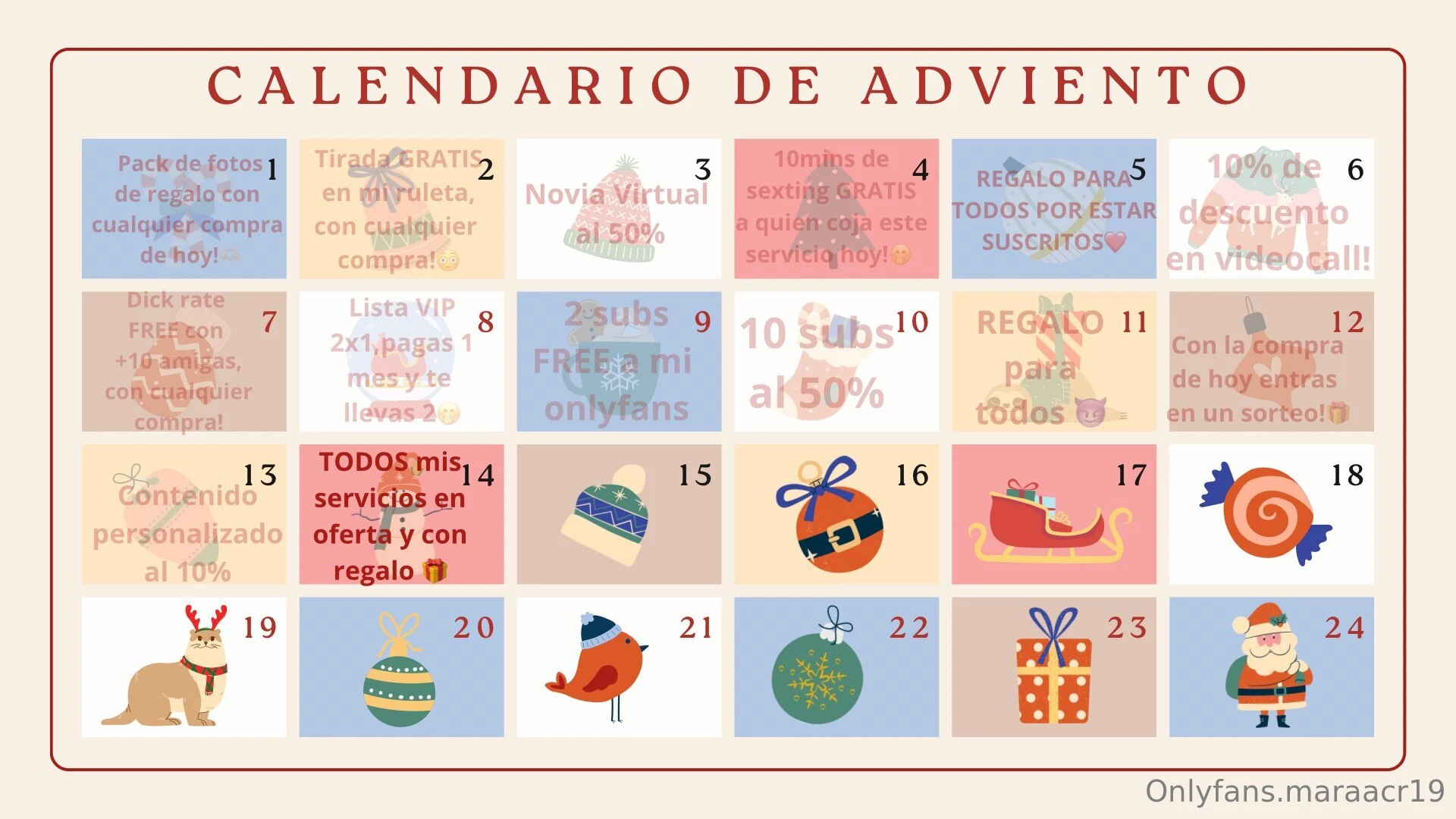 D a 14 de diciembre todos mis servicios en oferta amp con regalo por 