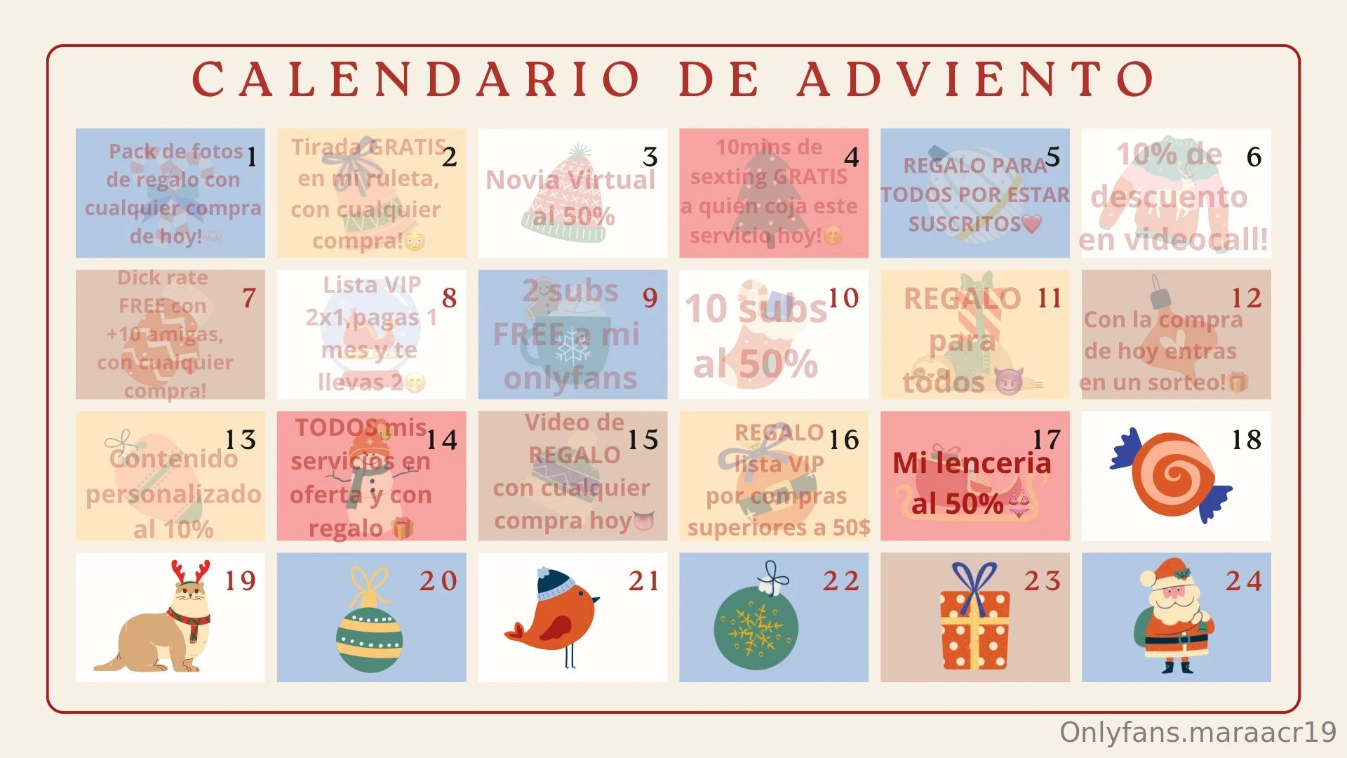 D a 17 de diciembre mi lencer a al 50 de descuento 