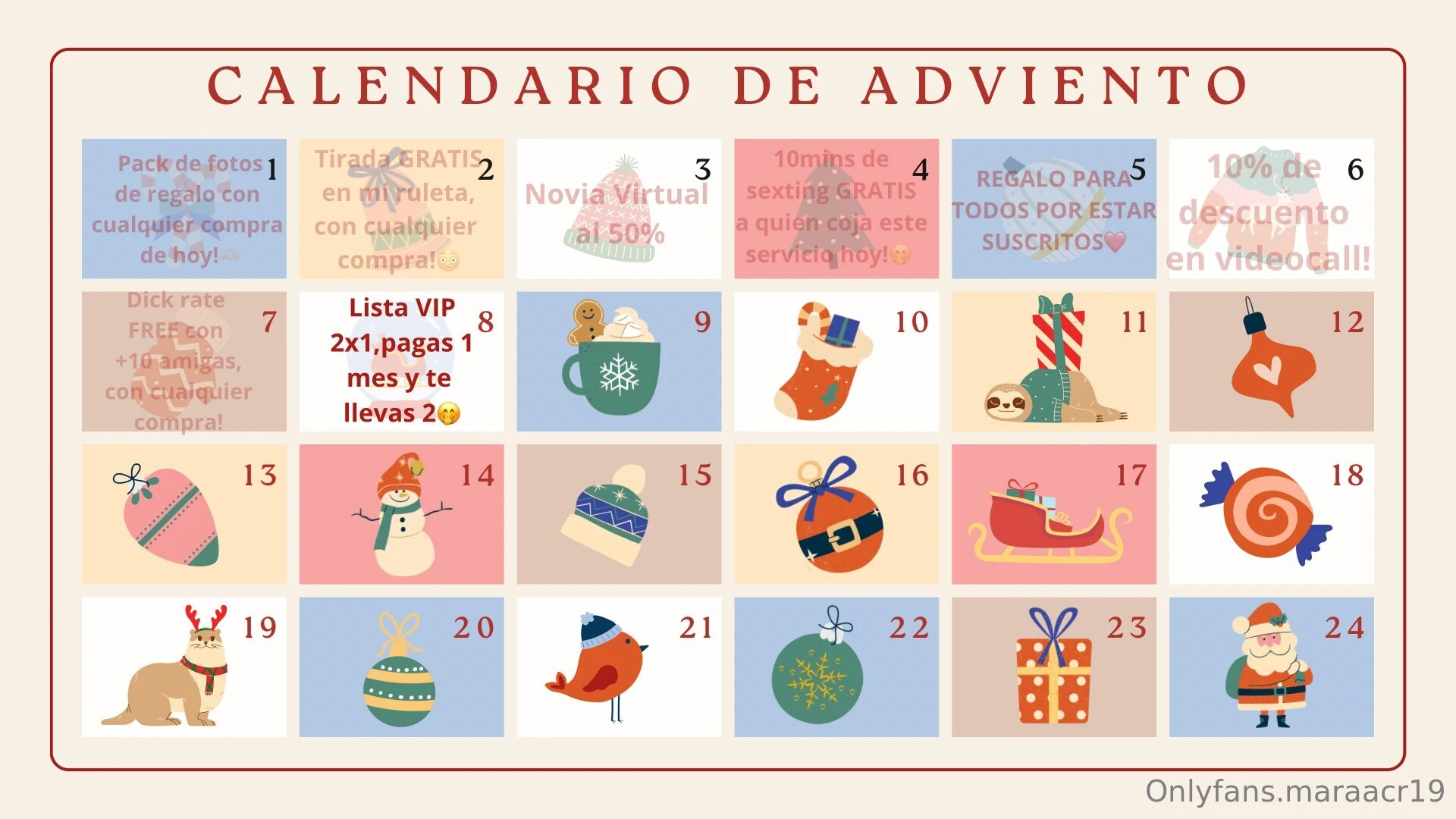 D a 8 de diciembre lista vip 2x1 paga un mes y te llevas 2 