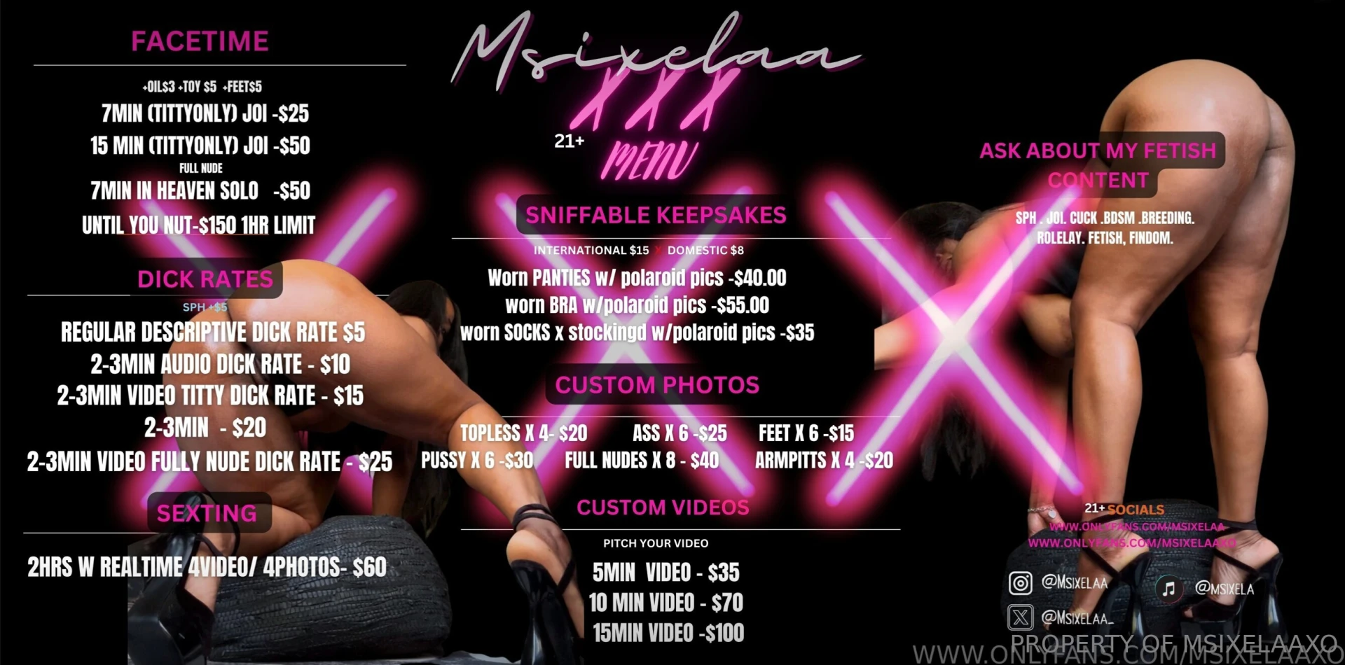 My custom photo sets are made with you in mind pick your fav ass feet 