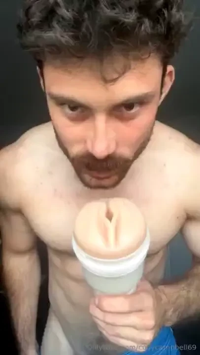 You think my thick cock will fit watch me use my fleshlight as every 