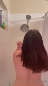 Just naked curvy me taking a simple shower wish i wasn t alone and