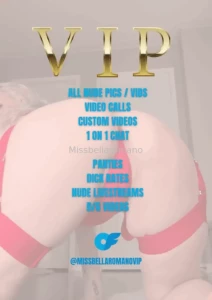 Vip missbellaromanovip only nudes missbellaromanovip