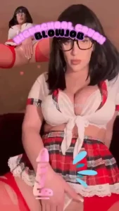 The naughiest girl in school teased you and talks you through touching