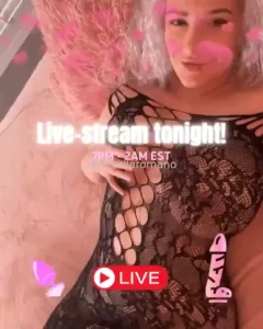 I m going live tonight see you soon