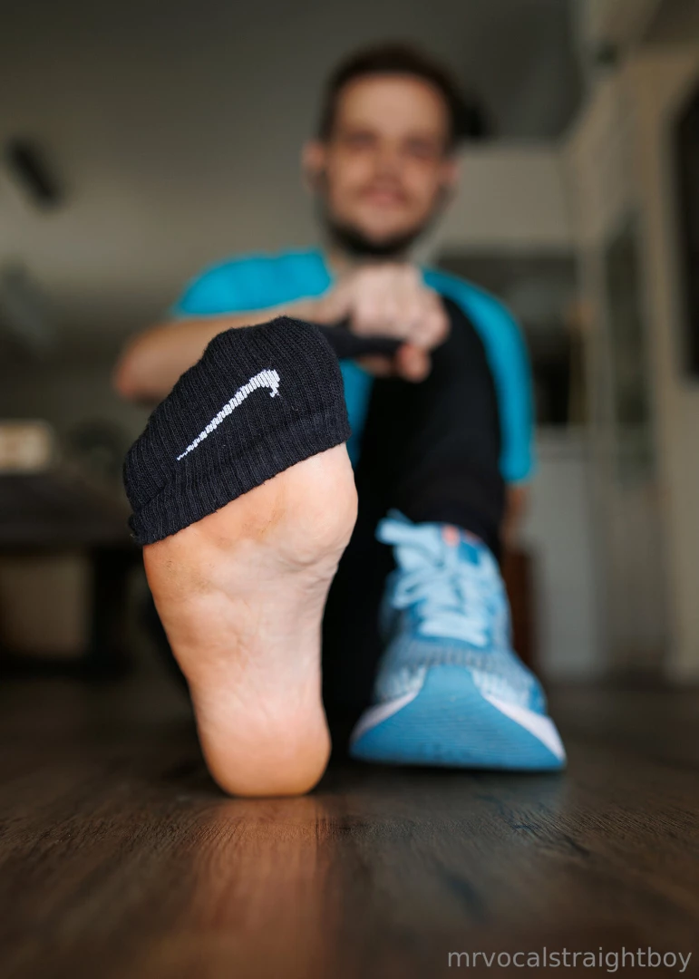 Teasing you swipe to reveal these straight boy soles 