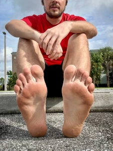 Out and about showing off my straight boy soles before this hurricane