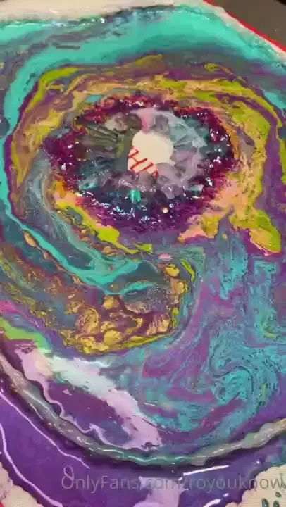 Layer one of resin geode free form 