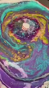 Layer one of resin geode free form
