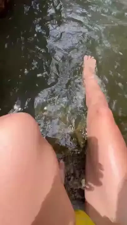 After a long climb up the mountain it is so nice to dip your feet in 